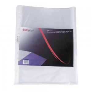 File de protectie EVOffice, A4, cristal, 90 microni, 100 buc/set File de protectie EVOffice, A4, cristal, 90 microni, 100 buc/set