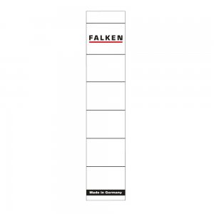 Etichete Falken autoadezive, pentru bibliorafturi,  36 x 190 mm, alb