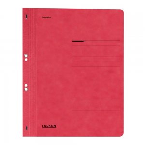 Dosar cu gauri 1/1 Lux Falken, carton, 250 g/mp, rosu