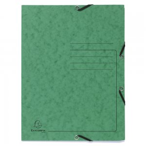 Dosar plic cu elastic Exacompta, carton, verde
