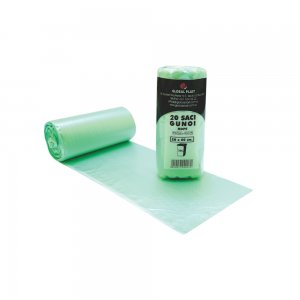 Saci menajeri HDPE, 30 l, verzi, 20 bucati/rola Saci menajeri HDPE, 30 l, verzi, 20 bucati/rola