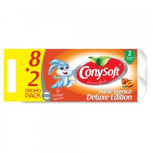Hartie igienica Cony Soft Deluxe, 2 straturi, 10 role/set
