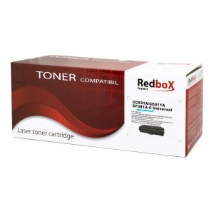 Toner RedBox, compatibil HP CC531A, CE411A, CF381A, 2800 pagini, cyan