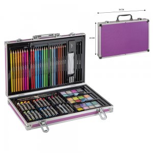 Set Creative Craft, desen multifunctional in cutie de metal, 79 piese Set Creative Craft, desen multifunctional in cutie de metal, 79 piese