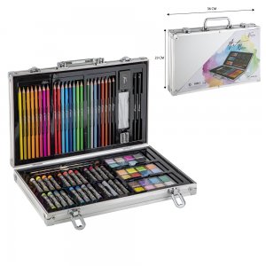 Set desen multifunctional Creative Craft, in cutie de metal Set desen multifunctional Creative Craft, in cutie de metal