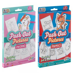 Set coloriaj cu perforator Creative Craft, 12 fise pentru colorat