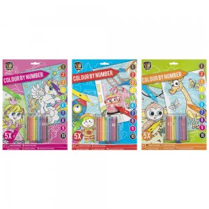 Desen pe numere Creative Craft, 5 coli, A4 si 10 creioane