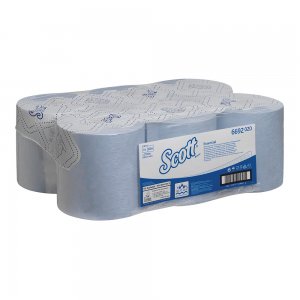 Rola prosop autocut, Kimberly Clark, Scott Max, 1 strat, albastru, 350 metri, 6 role/set Rola prosop autocut, Kimberly Clark, Scott Max, 1 strat, albastru, 350 metri, 6 role/set