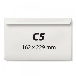Plic C5, 162 x 229 mm, alb, banda silicon, 80 g/mp, 25 bucati/set
