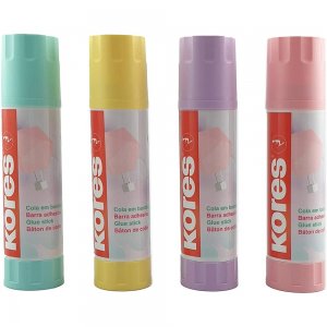 Lipici solid Kores, pastel, 20 g, 12 bucati/set Lipici solid Kores, pastel, 20 g, 12 bucati/set