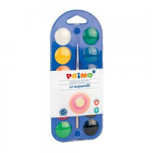 Acuarele Morocolor Primo, diametru pastila 25 mm, 12 culori/cutie