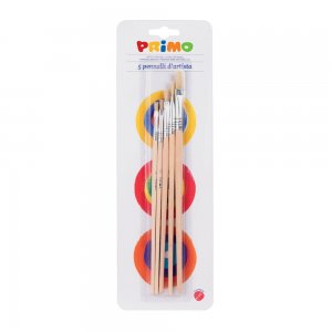 Set  pensule Morocolor Primo, drepte, 5 bucati/set