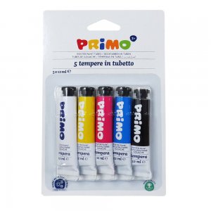 Tempera Morocolor Primo, 5 culori, tuburi de aluminiu, 12ml Tempera Morocolor Primo, 5 culori, tuburi de aluminiu, 12ml
