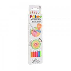 Creioane colorate Morocolor Primo Minabella, culori fluorescente, 6 bucati/set