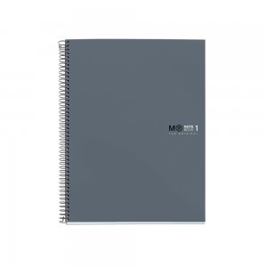 Caiet cu spira Miquelrius Original, A4, matematica, 80 file, coperta cu tratament antiviral si antibacterian, grafit Caiet cu spira Miquelrius Original, A4, matematica, 80 file, coperta cu tratament antiviral si antibacterian, grafit