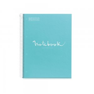 Caiet cu spira Miquelrius Emotions, A4, liniatura punctata, 80 file, coperta carton dur plastifiat, bleu Caiet cu spira Miquelrius Emotions, A4, liniatura punctata, 80 file, coperta carton dur plastifiat, bleu