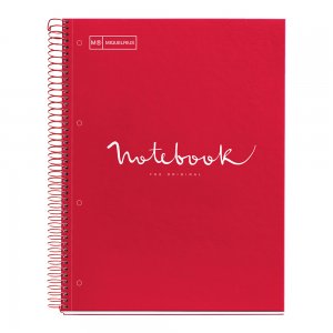 Caiet cu spira, Miquelrius, Emotion, A4, matematica, 80 file, coperta carton dur, rosu Caiet cu spira, Miquelrius, Emotion, A4, matematica, 80 file, coperta carton dur, rosu