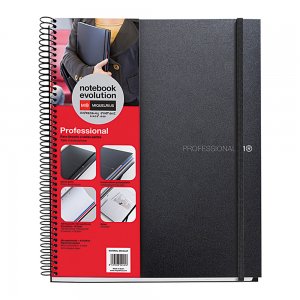 Caiet cu spira, Miquelrius, Evolution, A5, matematica+velin, 120 file, coperta PP, negru Caiet cu spira, Miquelrius, Evolution, A5, matematica+velin, 120 file, coperta PP, negru