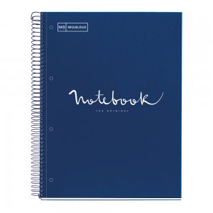 Caiet cu spira, Miquelrius, Emotion, A4, dictando, 80 file, coperta carton dur, albastru Caiet cu spira, Miquelrius, Emotion, A4, dictando, 80 file, coperta carton dur, albastru