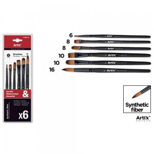 Set 6 pensule Main Paper, numarul 6, 8, 10, 16