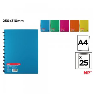 Mapa PP A4 Main Paper, diverse culori cu 25 file protectie Mapa PP A4 Main Paper, diverse culori cu 25 file protectie
