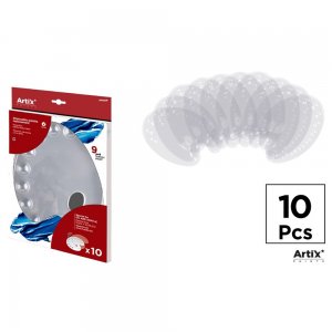 Paleta pentru amestecarea culorilor Main Paper, de unica folosinta, 10 bucati/set Paleta pentru amestecarea culorilor Main Paper, de unica folosinta, 10 bucati/set