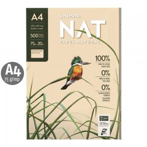 Hartie copiator LEDESMA NAT din trestie de zahar,  A4,75 g, 500 coli top