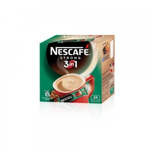 Cafea solubila 3 in 1 Nescafe Strong, 24 plicuri/cutie Cafea solubila 3 in 1 Nescafe Strong, 24 plicuri/cutie