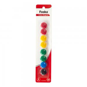 Set 8 magneti pentru tabla Office1, 20 mm, diverse culori Set 8 magneti pentru tabla Office1, 20 mm, diverse culori