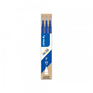 Rezerva roller cu gel Pilot Frixion Ball, 0.5 mm, albastru, 3 bucati/set Rezerva roller cu gel Pilot Frixion Ball, 0.5 mm, albastru, 3 bucati/set