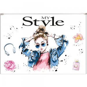 Mapa plastic inchidere cu fermoar, A4, design Style