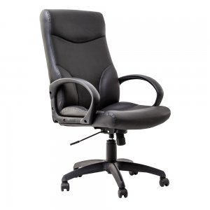 Scaun directorial, Stilo Eco, piele ecologica, negru Scaun directorial, Stilo Eco, piele ecologica, negru