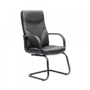 Scaun vizitator, RIVA S, eco piele, negru Scaun vizitator, RIVA S, eco piele, negru