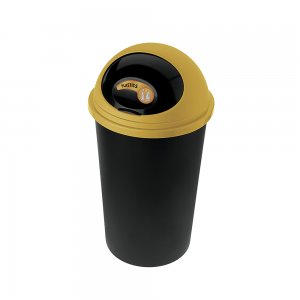 Cos gunoi Small Hoop 25L capac galben, capac glisant, rezistent, durabil