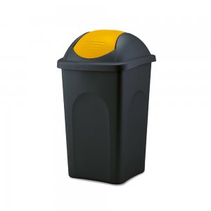 Cos gunoi Multipat 60L capac galben, rezistent, durabil, colectarea selectiva a deseurilor