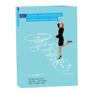 Etichete autoadezive RTC, A4, 64.6 x 33.8 mm, 2400 bucati, 100 coli/top