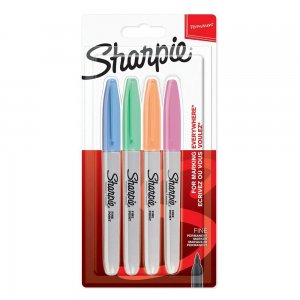 Set marker permanent Papermate, Sharpie, 4 culori, pastel Set marker permanent Papermate, Sharpie, 4 culori, pastel