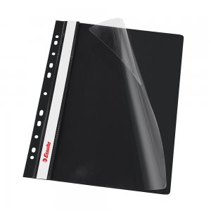 Dosar PP cu multiperforatii Esselte VIVIDA, A4, negru, 10 buc/set Dosar PP cu multiperforatii Esselte VIVIDA, A4, negru, 10 buc/set