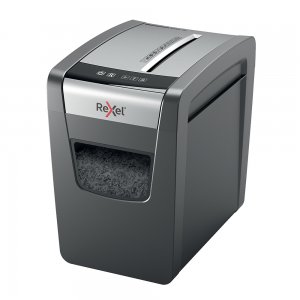 Distrugator documente manual REXEL MOMENTUM X410 Slim, P4, cross-cut (confeti), 10 coli, cos 23l, negru