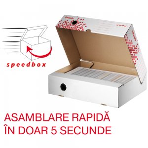 Cutie de arhivare Esselte Speedbox 80 mm, orizontala Cutie de arhivare Esselte Speedbox 80 mm, orizontala