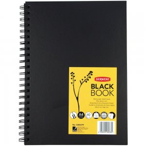 Caiet schite Derwent, A4, 200g/mp, 40 file, negru Caiet schite Derwent, A4, 200g/mp, 40 file, negru