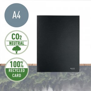 Mapa Leitz Recycle, carton reciclat, A4, 250 coli, negru