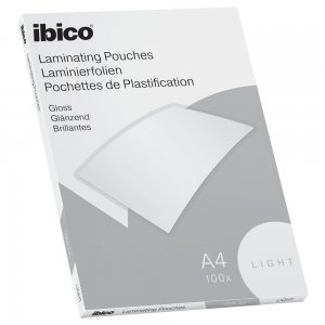 Folie de laminat, Ibico, A4, 75 microni, 100 bucati/set Folie de laminat, Ibico, A4, 75 microni, 100 bucati/set