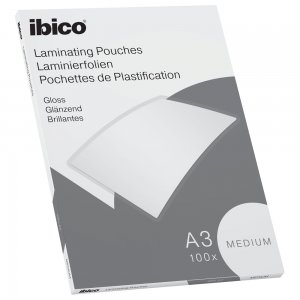 Folie de laminat, Ibico, A3, 100 microni, 100 bucati/set Folie de laminat, Ibico, A3, 100 microni, 100 bucati/set