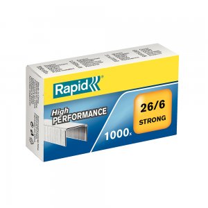 Capse Rapid Strong, 26/6, 2-30 coli, 1000 buc/cutie Capse Rapid Strong, 26/6, 2-30 coli, 1000 buc/cutie