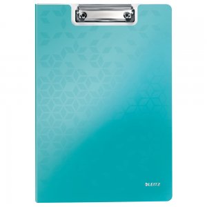 Clipboard Leitz WOW, dublu, polyfoam, A4, 100 coli, turcoaz
