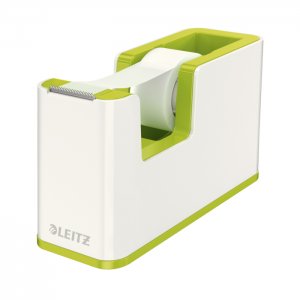 Dispenser banda adeziva Leitz WOW, PS, banda inclusa, culori duale, alb-verde Dispenser banda adeziva Leitz WOW, PS, banda inclusa, culori duale, alb-verde