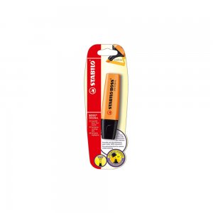Textmarker Stabilo Boss, corp plastic, varf retezat 2-5 mm, portocaliu, blister Textmarker Stabilo Boss, corp plastic, varf retezat 2-5 mm, portocaliu, blister