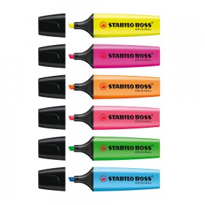 Textmarker, Stabilo, Boss Original, 6 culori, varf 2-5 mm Textmarker, Stabilo, Boss Original, 6 culori, varf 2-5 mm