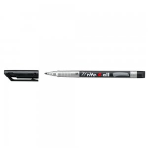 Marker permanent Stabilo, Write-4-All, corp plastic, varf rotund, 1 mm, negru Marker permanent Stabilo, Write-4-All, corp plastic, varf rotund, 1 mm, negru
